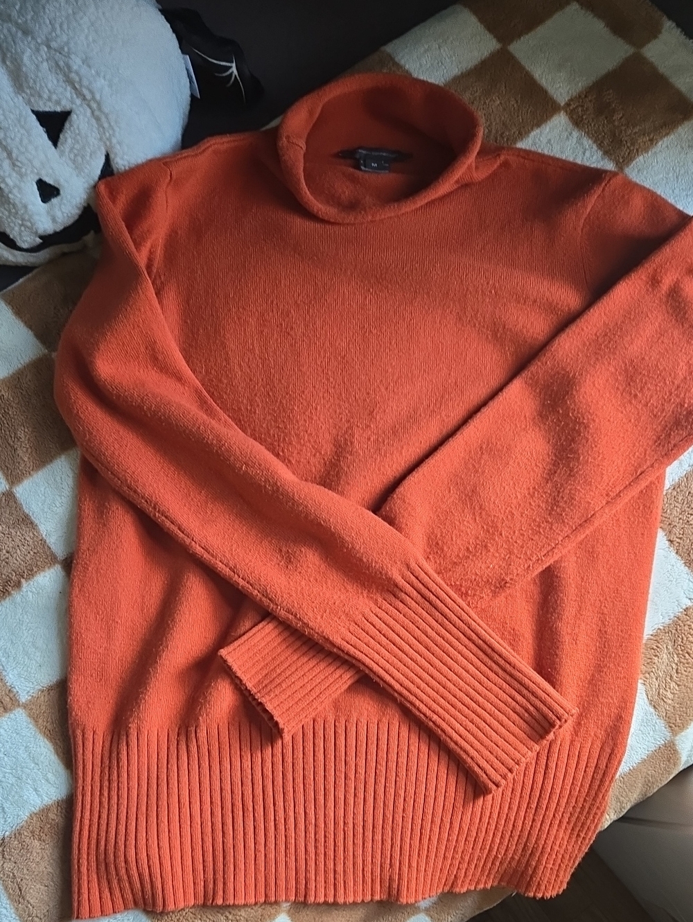 French Connection Bright Orange Turtleneck Sweater